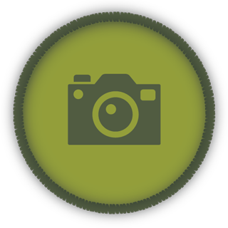 Badge with camera